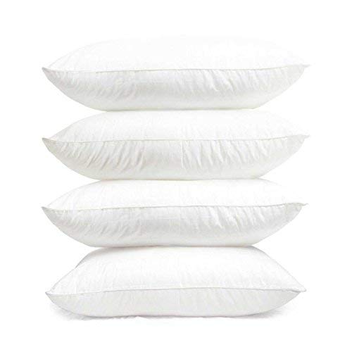 Standard Luxury Pillows 4-Pack - 50x75 cm - Standard Size Hotel Quality Soft Pillow for Sleeping - Bounce Back Support Bed Pillows - Hypoallergenic Soft Hollowfibre