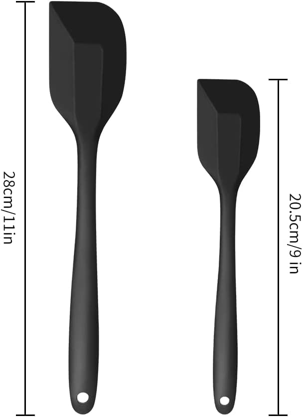 Silicone Spatulas - Silicone Kitchen Utensils ，Heat Resistant Spoon Spatula,Heat Resistant Silicone Spatulas for Cooking, Baking and Mixing （2pcs）