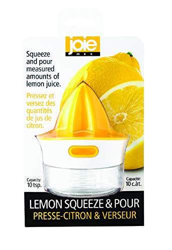 Joie Kitchen Gadgets 29622 Joie Citrus Squeeze Juicer Reamer with 10 Teaspoon Capacity Pour Spout (BPA Free and FDA Approved ABS), Plastic, Yellow