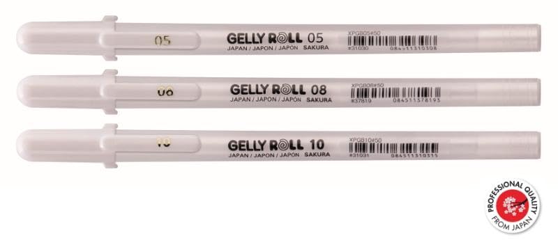 SAKURA - Gelly Basic White - 05-08 - 10 - Set 3 3 count (Pack of 1)