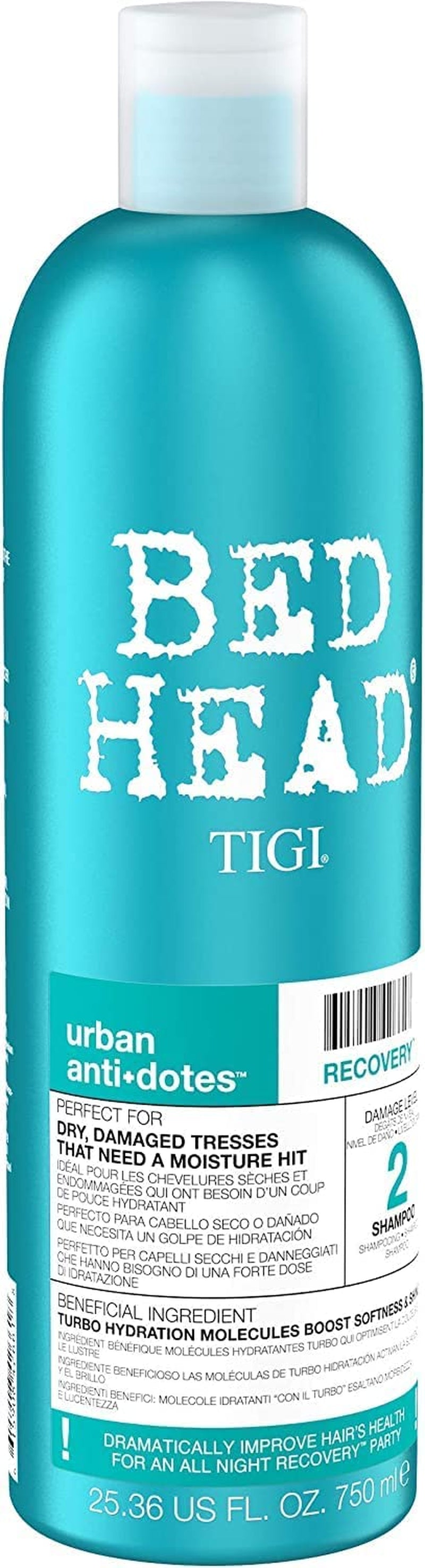 Bed Head by  | Recovery Shampoo and Conditioner Set | Professional Moisturising Hair Repair Treatment | Ideal for Dry and Damaged Hair | 750 Ml ( Pack of 2)