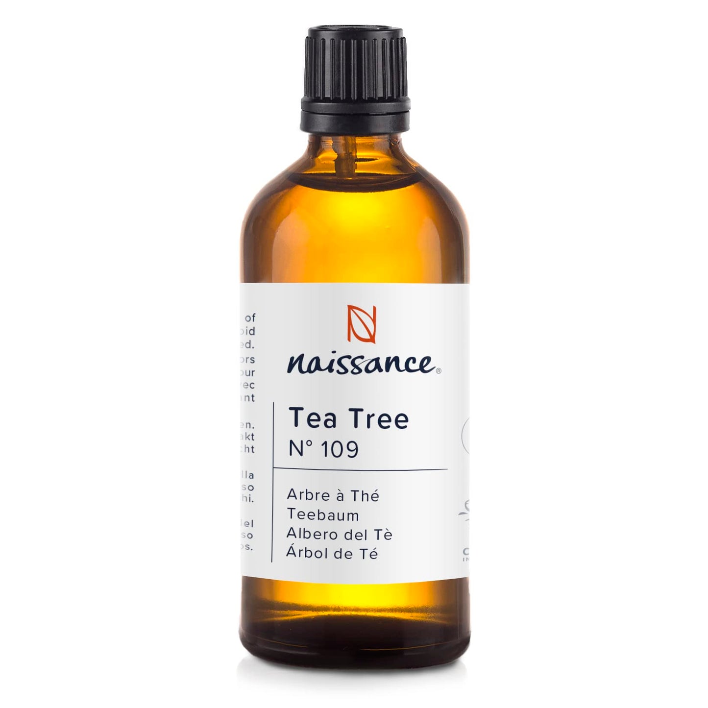 Naissance Tea Tree Essential Oil (No. 109) - 100ml - Pure, Natural, Cruelty Free, Vegan & Undiluted - Use in Diffusers, Aromatherapy & Homemade Formulations