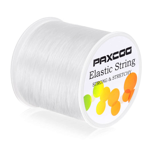 Paxcoo 1mm Elastic Bracelet String Cord Clear Stretch Bead Cord for Jewelry Making and bracelet Making 1 mm