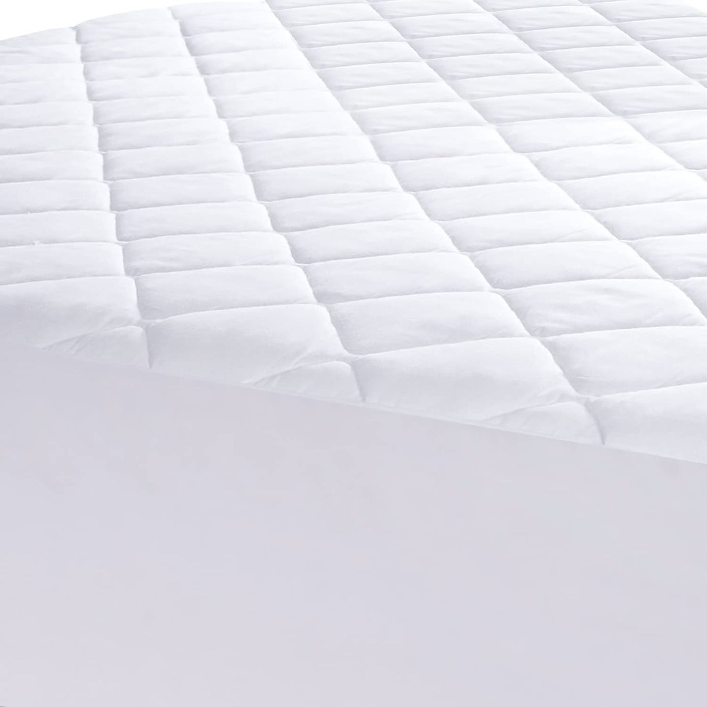 Utopia Bedding Quilted Mattress Protector Double 135x190 cm, Breathable Mattress Topper, Mattress Pad Stretches up to 38 CM, Deep Fitted Mattress Cover (White) White Double - 135x190+38 cm