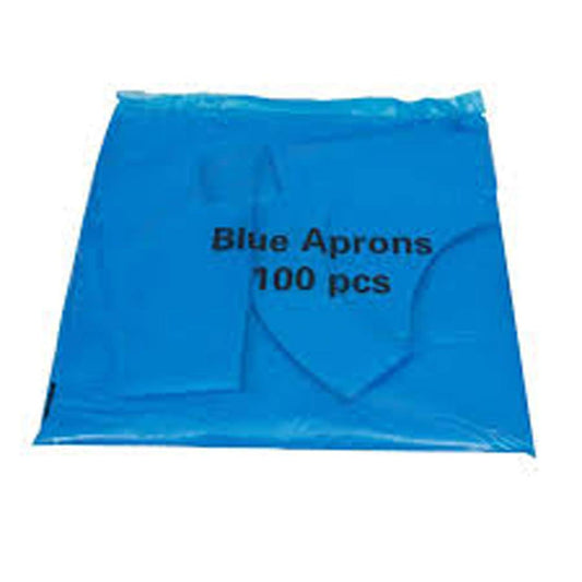 Blue Disposable Aprons, Pack of 100.