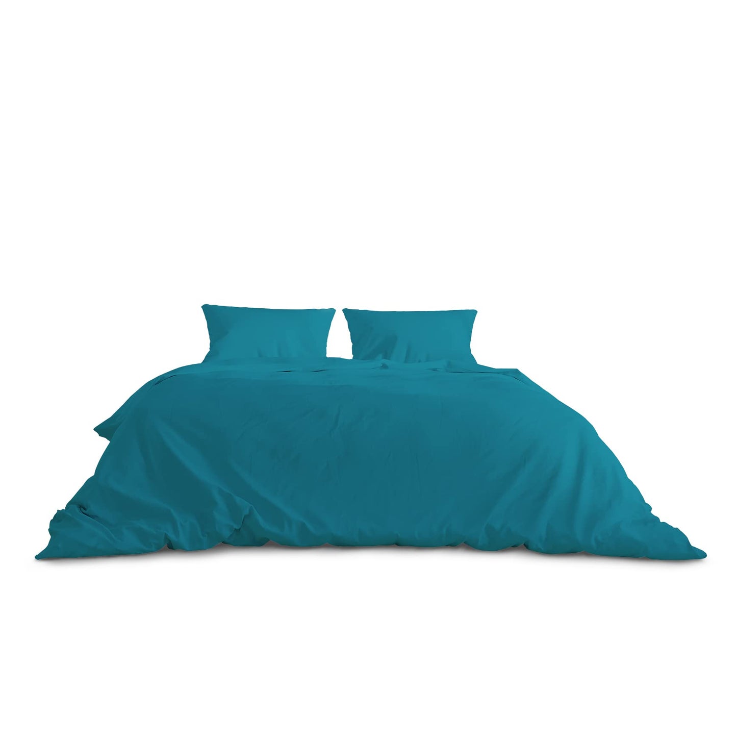 Rohi Easy Care plain King Size Duvet Cover set – Soft & Breathable Teal Bedding Set – Button Closure – Anti Allergy Quilt Cover Set with Pillowcases (King, Teal)