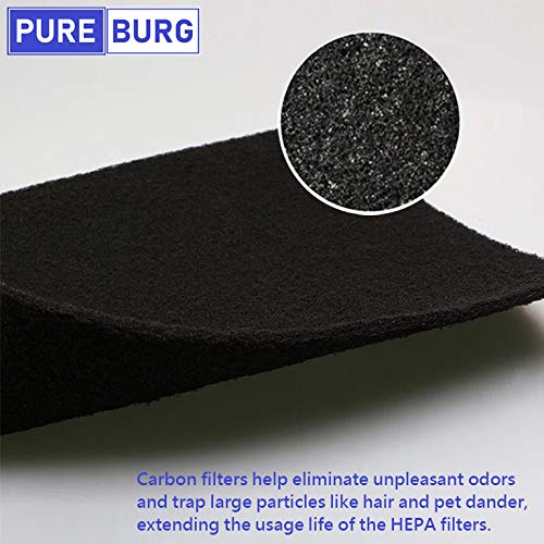 PUREBURG Carbon Filter,Cut-to-Fit Carbon Pad 16 x 48 inches for Charcoal Sheet fits Range Hoods Furnace Filters, Food cycler filter. Kitchen Compost Bins Filter removes Odor VOC Replacement,1-Pack 1