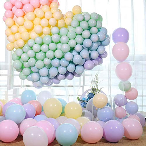 RUNZI Pastel Balloons 100pcs 10 Inch Macaron pastel Color Latex Balloon for Birthday Party Decoration Baby Shower Supplies Wedding Ceremony Balloon Arch Balloon Tower