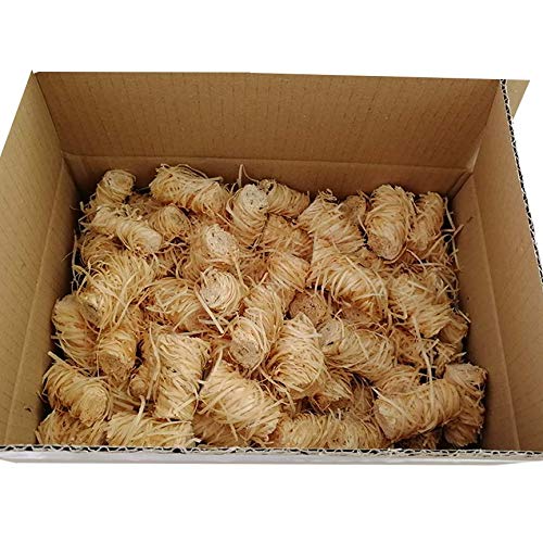 Log-Barn Natural Eco Wood Firelighters - 500 Wood Wool Firelighter Fire Starters Great for Lighting Stove Fires, BBQS, Pizza Ovens & Smokers, Charcoal Starter for Lighting A Lumpwood Charcoal Barbecue 500 PCS