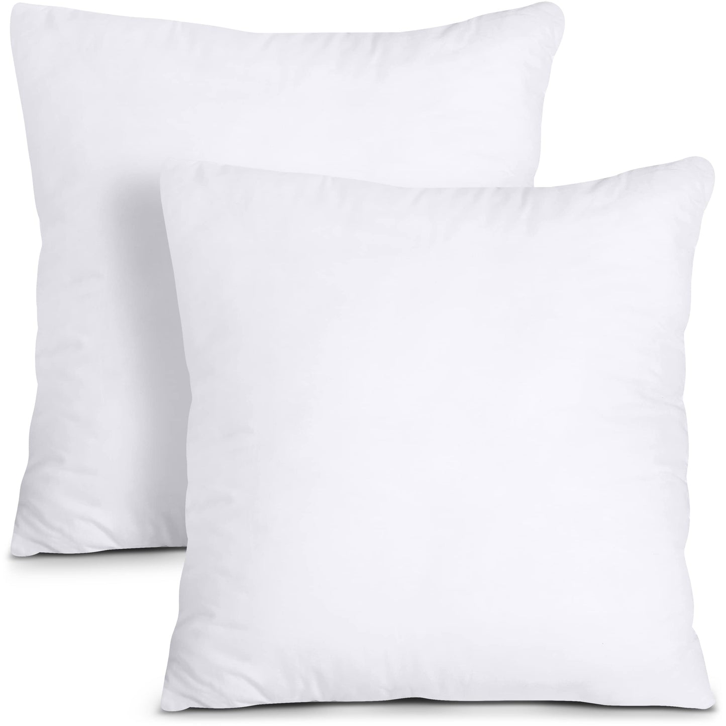 Utopia Bedding Cushion Inner Pads (Pack of 2), 45 x 45 cm (18" x 18") Cushion Stuffer Inserts, Hollowfibre Pillows (White) 45x45 cm (Pack of 2)