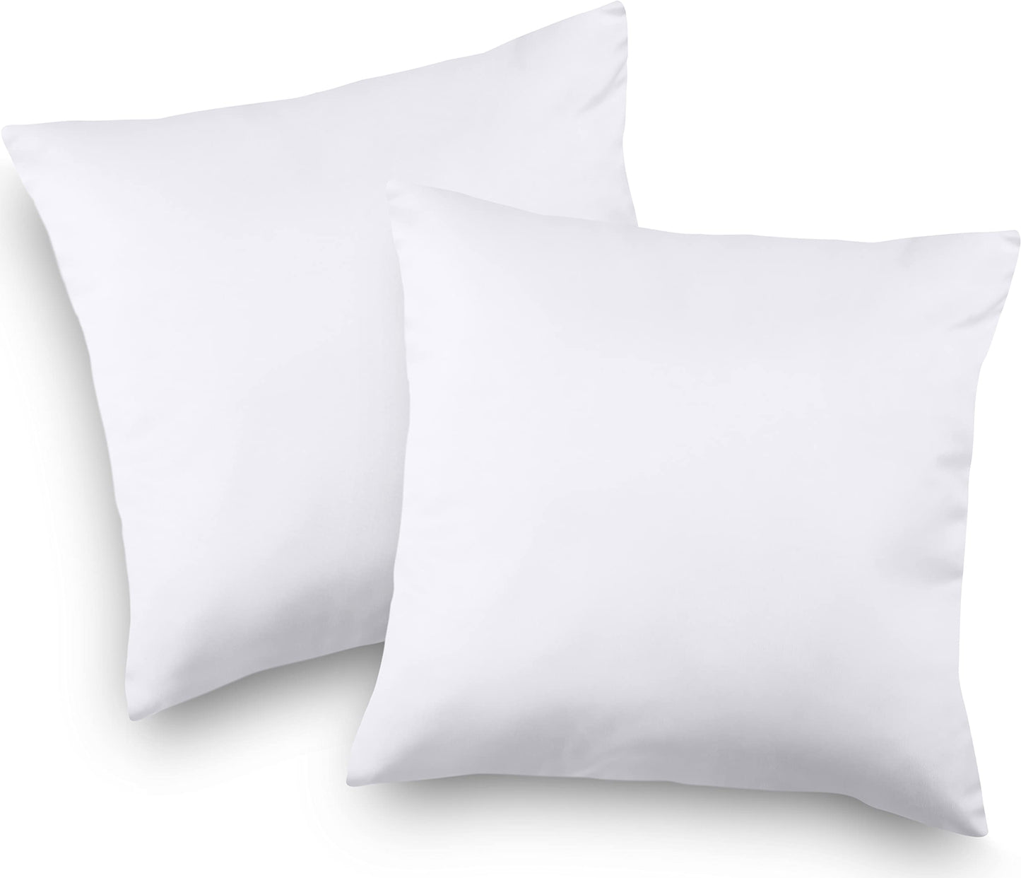 Utopia Bedding Cushion Inner Pads (Pack of 2), 45 x 45 cm (18" x 18") Cushion Stuffer Inserts, Hollowfibre Pillows (White) 45x45 cm (Pack of 2)