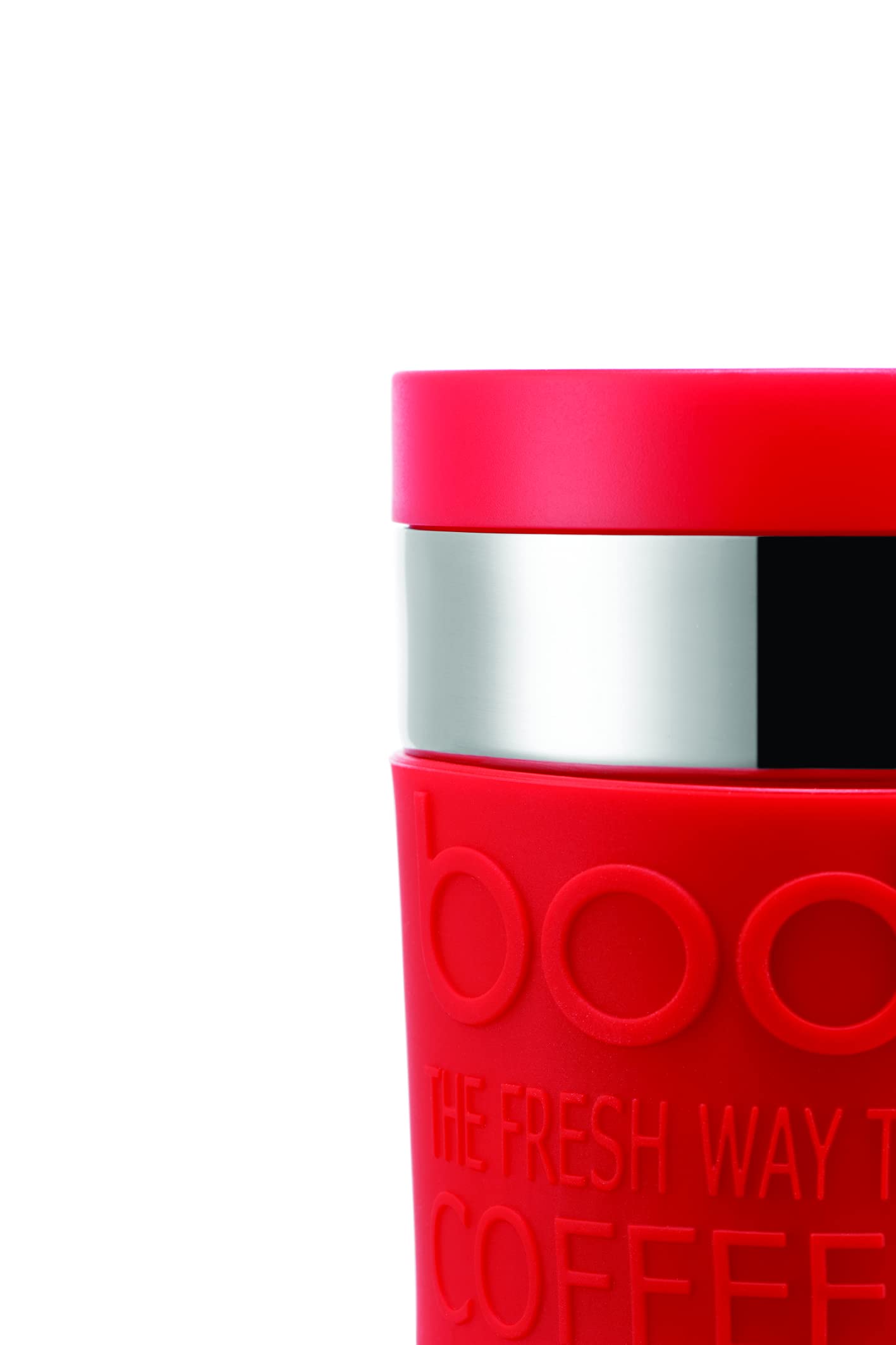 BODUM 11093-294 Travel Mug, Vacuum, Stainless Steel - 0.35 L, Red 1 Count (Pack of 1)