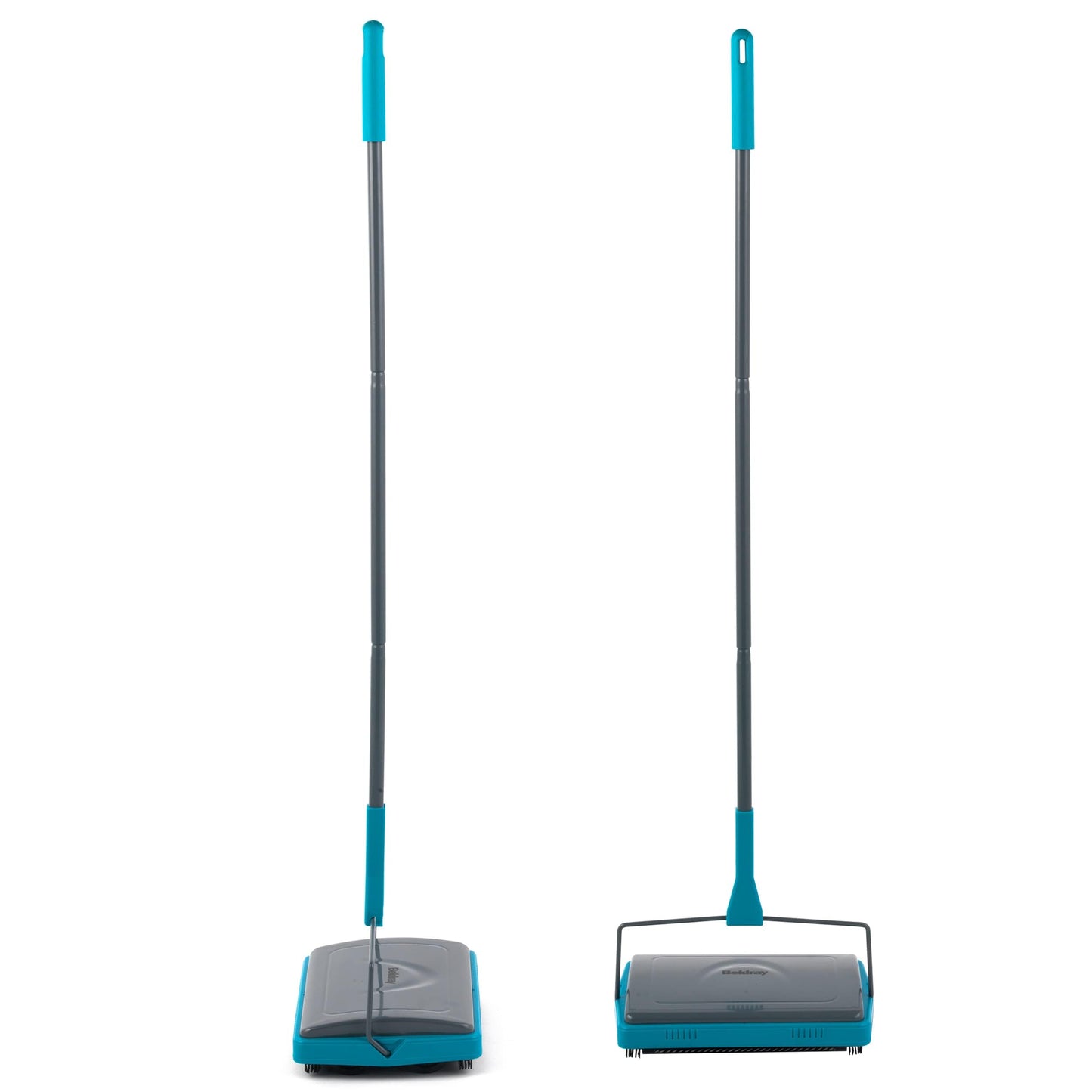 Beldray LA024855TQ Carpet Sweeper - Manual Floor Cleaner, Roller To Clean Carpets And Hard Floors, Pet Fur Remover, Easy Use, Brush Comb To Remove Dirt/Hair From Bristles, Thin & Compact, Lightweight Turquoise