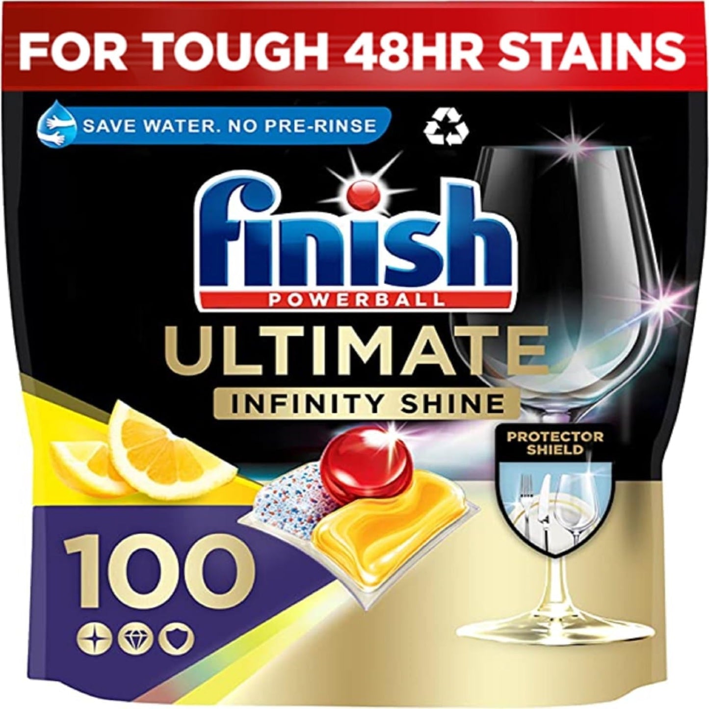 Ultimate Infinity Shine Dishwasher Tablets, LEMON, 100 Dishwasher Tablets