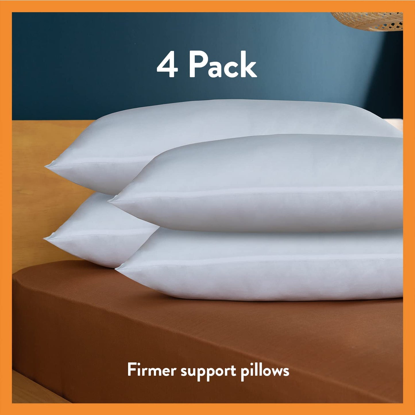 Slumberdown Climate Control Pillows 4 Pack - Temperature Regulating Firm Support Side Sleeper Pillows for Neck and Shoulder Pain Relief - Cool Pillow for Night Sweats, Hypoallergenic (48cm x 74cm)