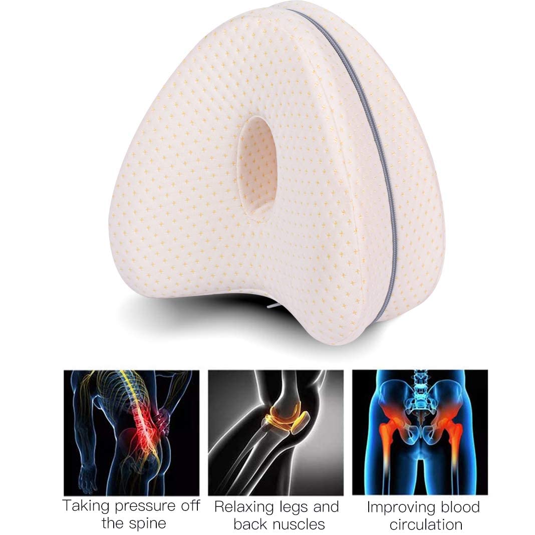 Dioxide Pillow for Sleeping on Side, Memory Foam Pillow for Side Sleepers ,Orthopaedic Leg Pillow for Sleeping