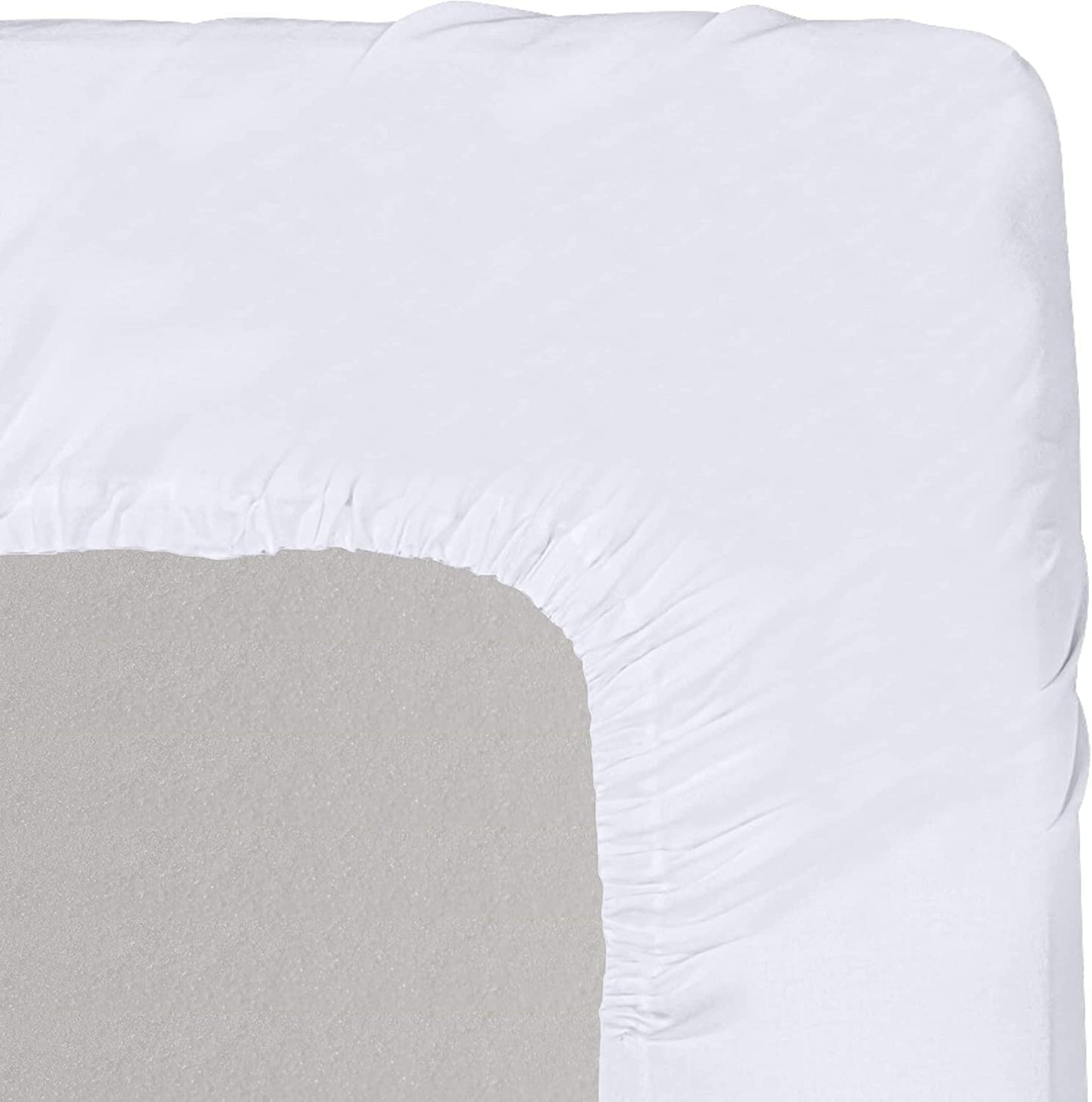 Utopia Bedding Quilted Mattress Protector Double 135x190 cm, Breathable Mattress Topper, Mattress Pad Stretches up to 38 CM, Deep Fitted Mattress Cover (White) White Double - 135x190+38 cm