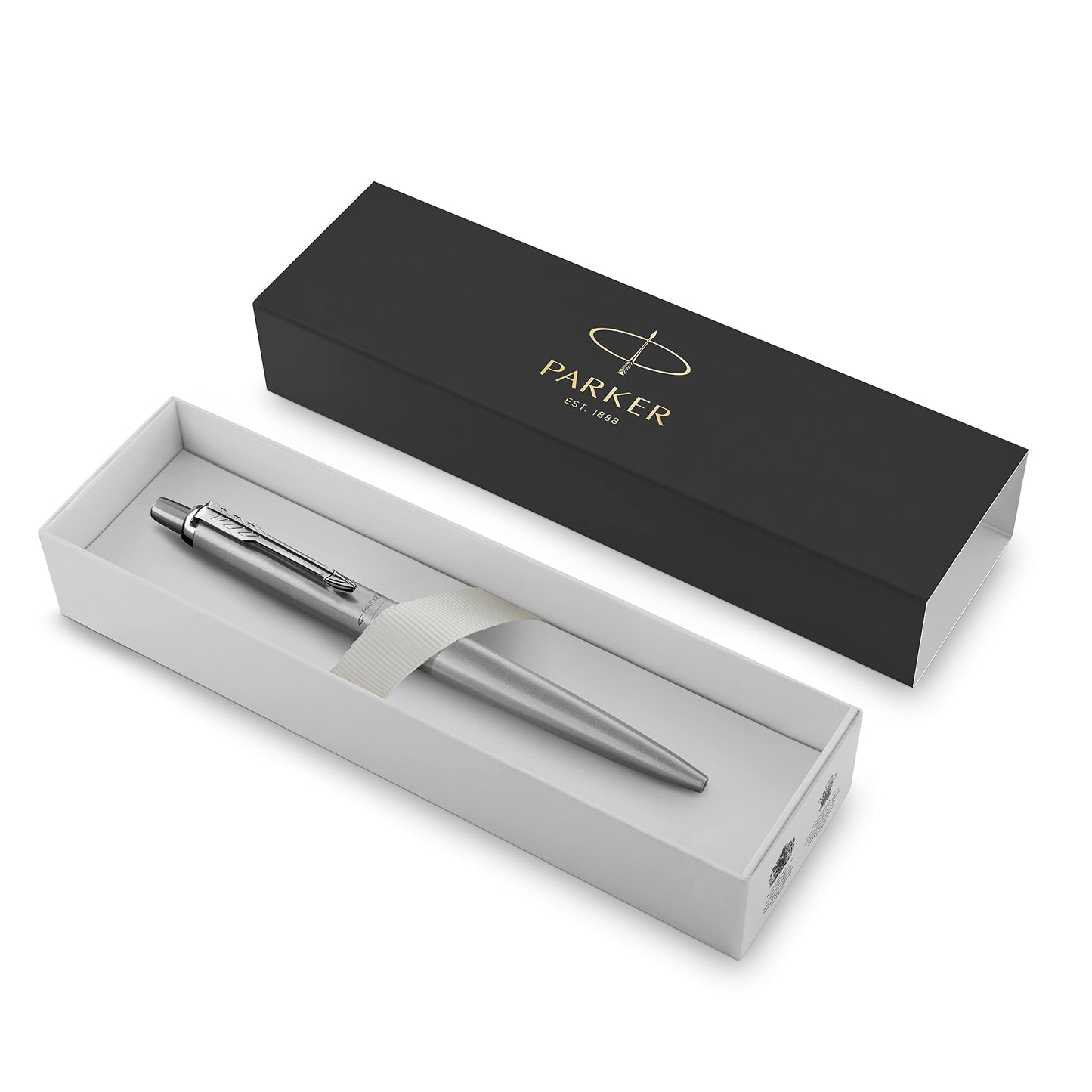 Parker Jotter XL Ballpoint Pen | Monochrome Stainless | Medium Point | Blue Ink | Gift Box Monochrome Grey