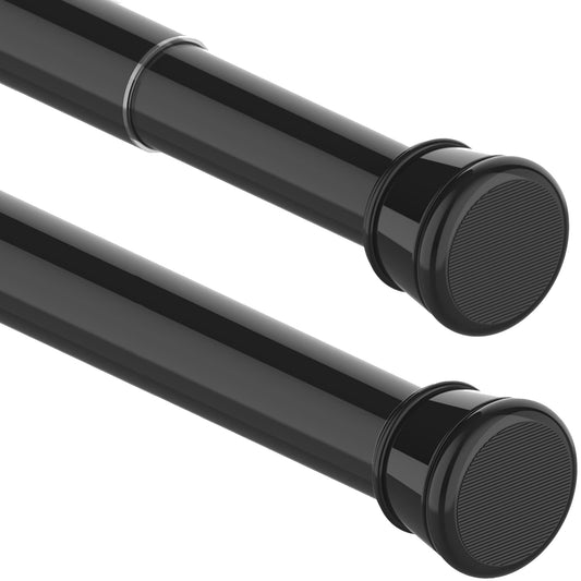 1PC Tension Rod No Drill Door Curtain Pole, Shower Pole Extendable for Shower Curtain, Windows, Door Curtain, Wardrobe, Bathroom 70-120Cm/27.56-47.24Inch(Diameter:25mm) Black 70-120CM/27.56-47.24Inch（1PC)Φ25MM