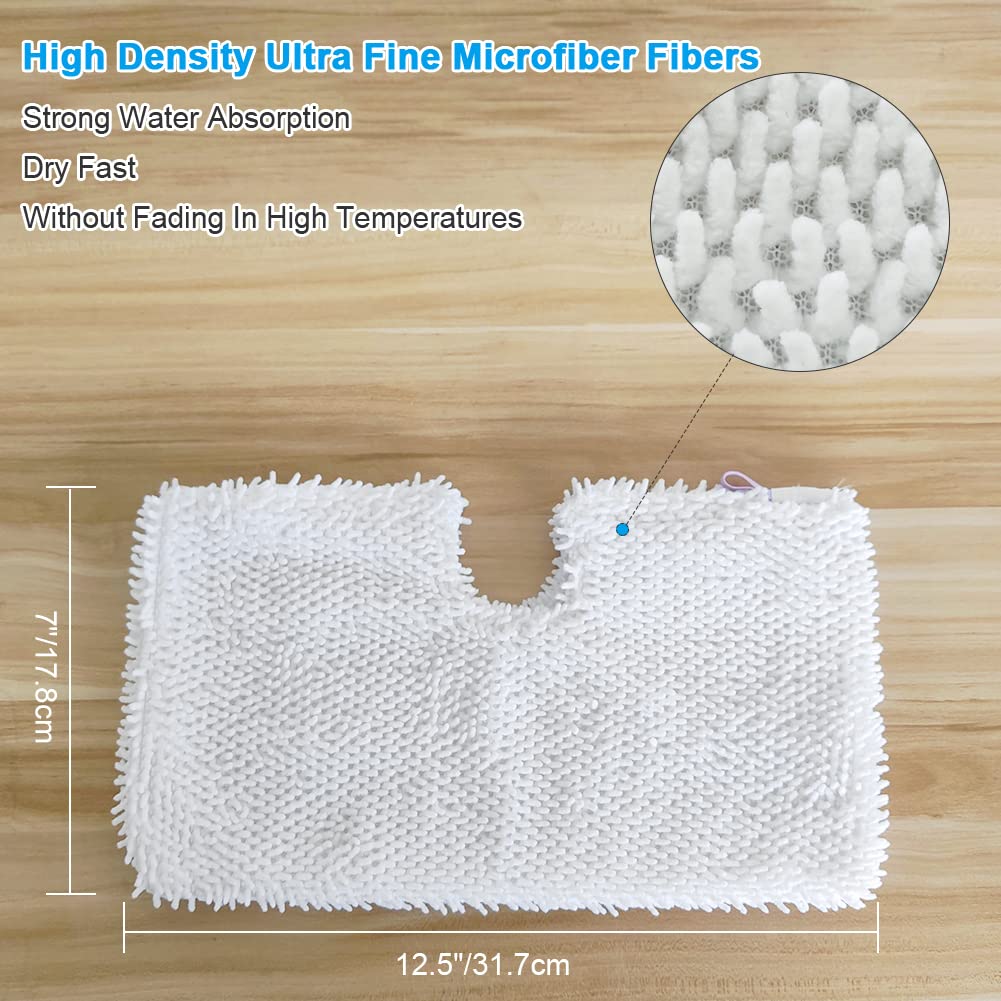 Fushing Household Microfiber Replacement Cleaning Pads for Shark Steam Pocket Mops S3500 series,S2901,S2902,S3455K,S3501,S3550,S3601,S3801,S3901,S4601,S4701,S4701D (3 Pcs) 3 Pcs