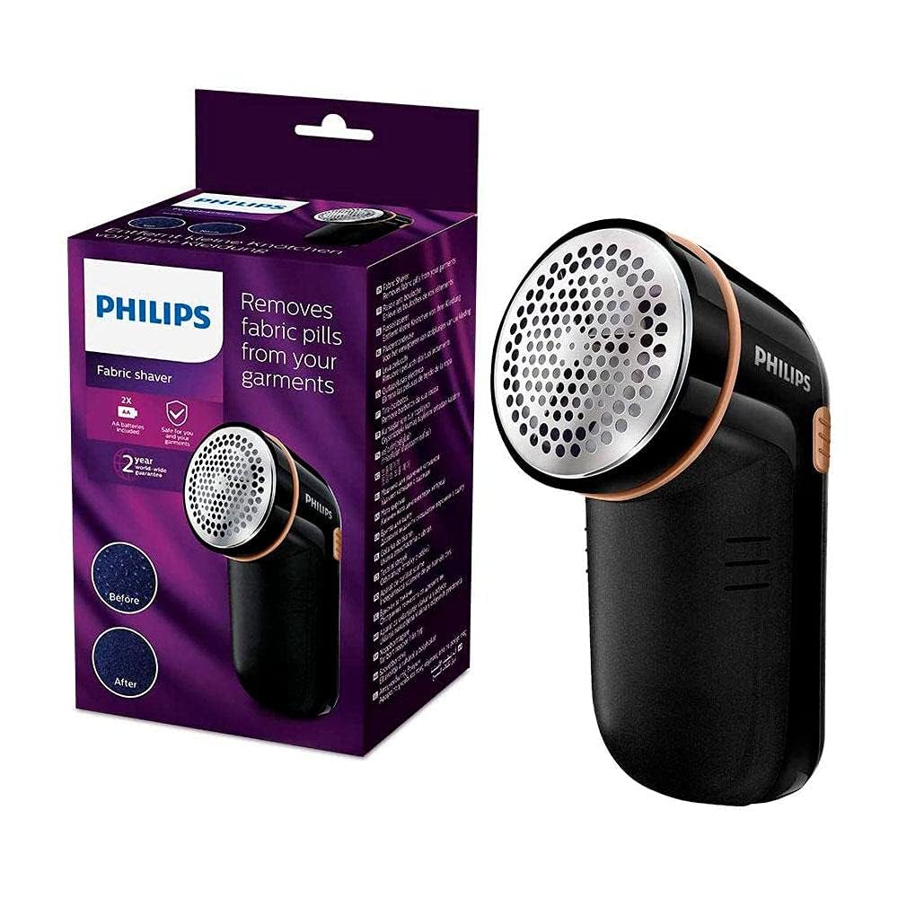 PHILIPS Fabric Shaver, Black, Pack of 1 Battery Operated Black-gold