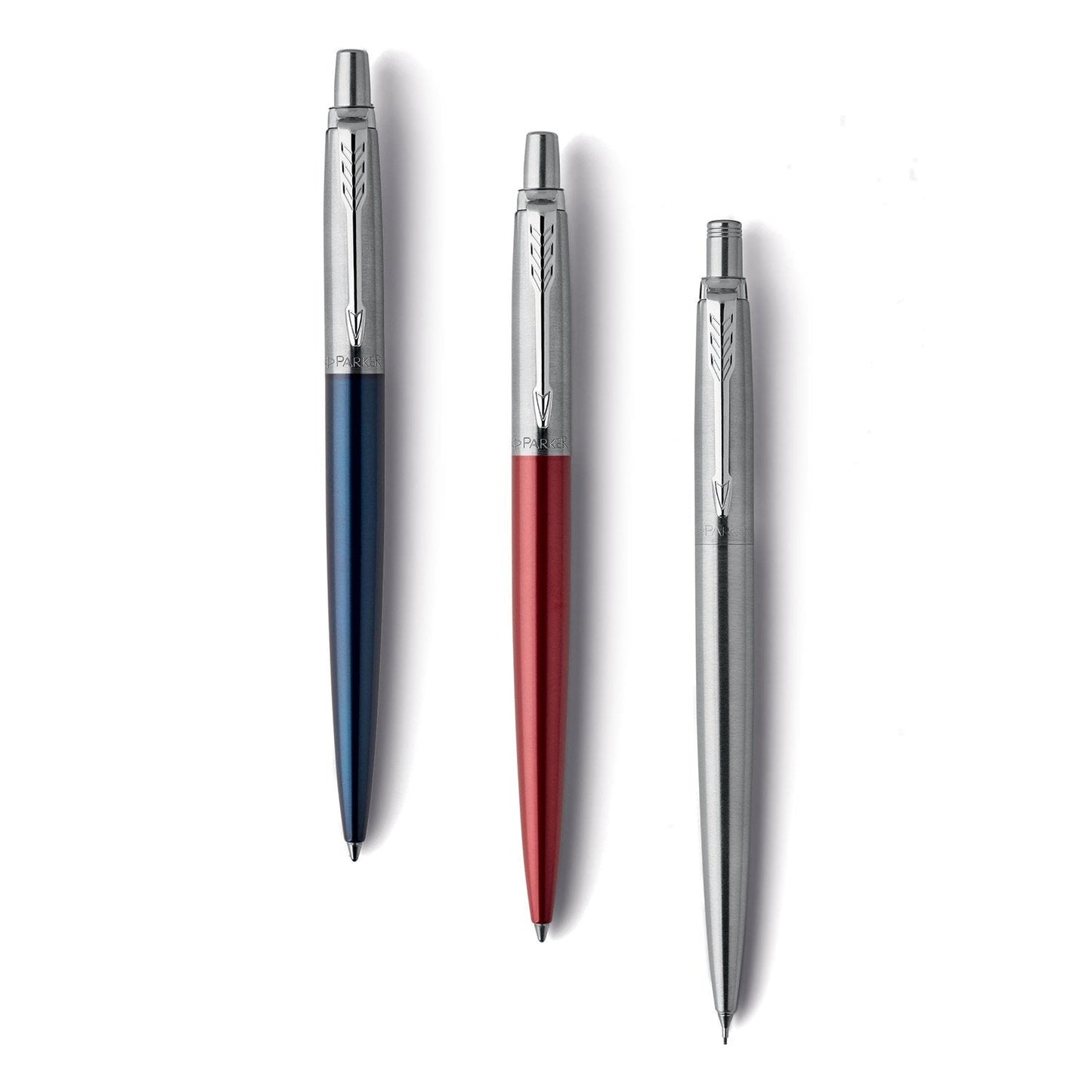 Parker Jotter London Trio Discovery Pack: Ballpoint Pen (Royal Blue), Gel Pen (Red Kensington) & Mechanical Pencil (Stainless Steel) royal blue/kensington red/stainless steel ballpoint + gel pen + mechanical pencil