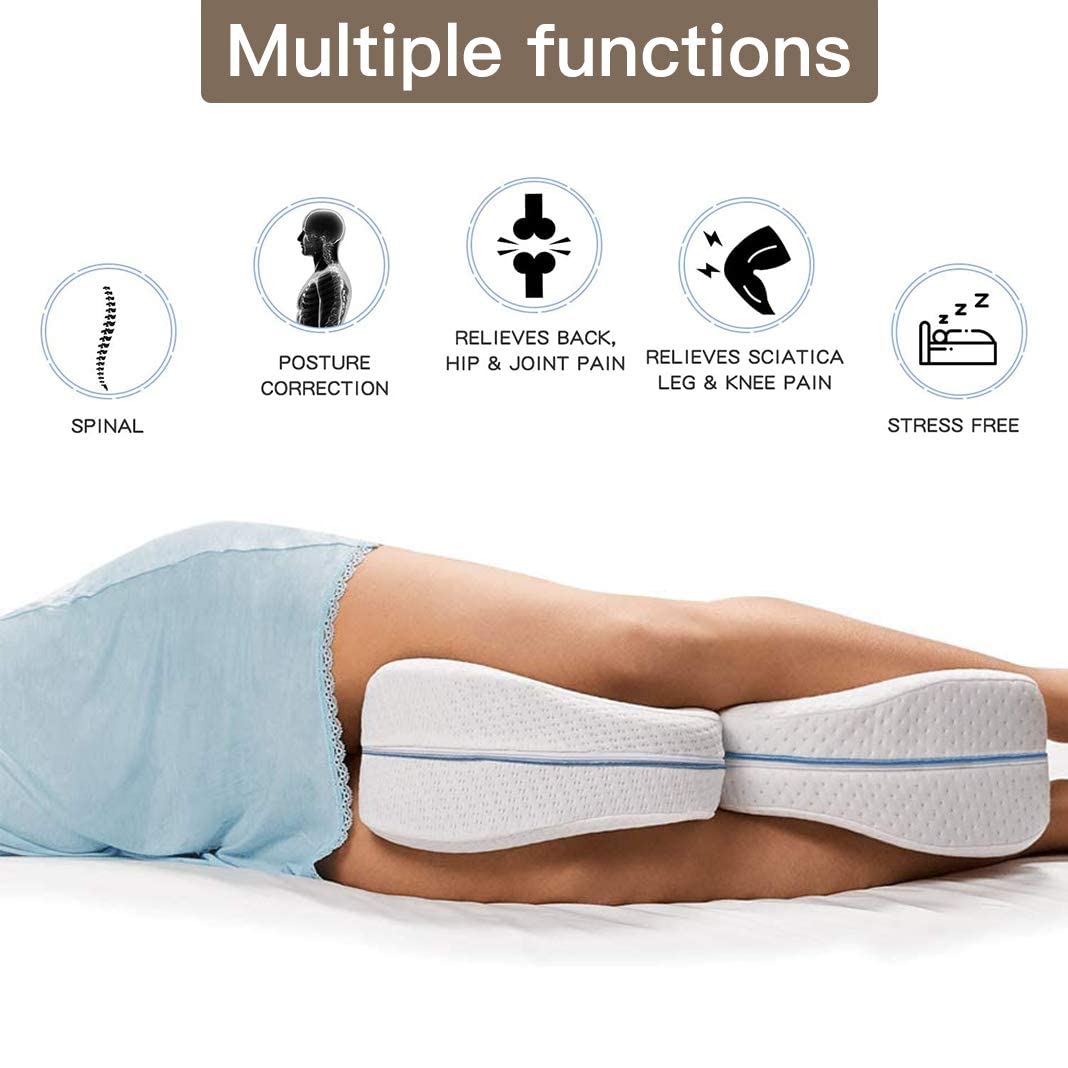 Dioxide Pillow for Sleeping on Side, Memory Foam Pillow for Side Sleepers ,Orthopaedic Leg Pillow for Sleeping