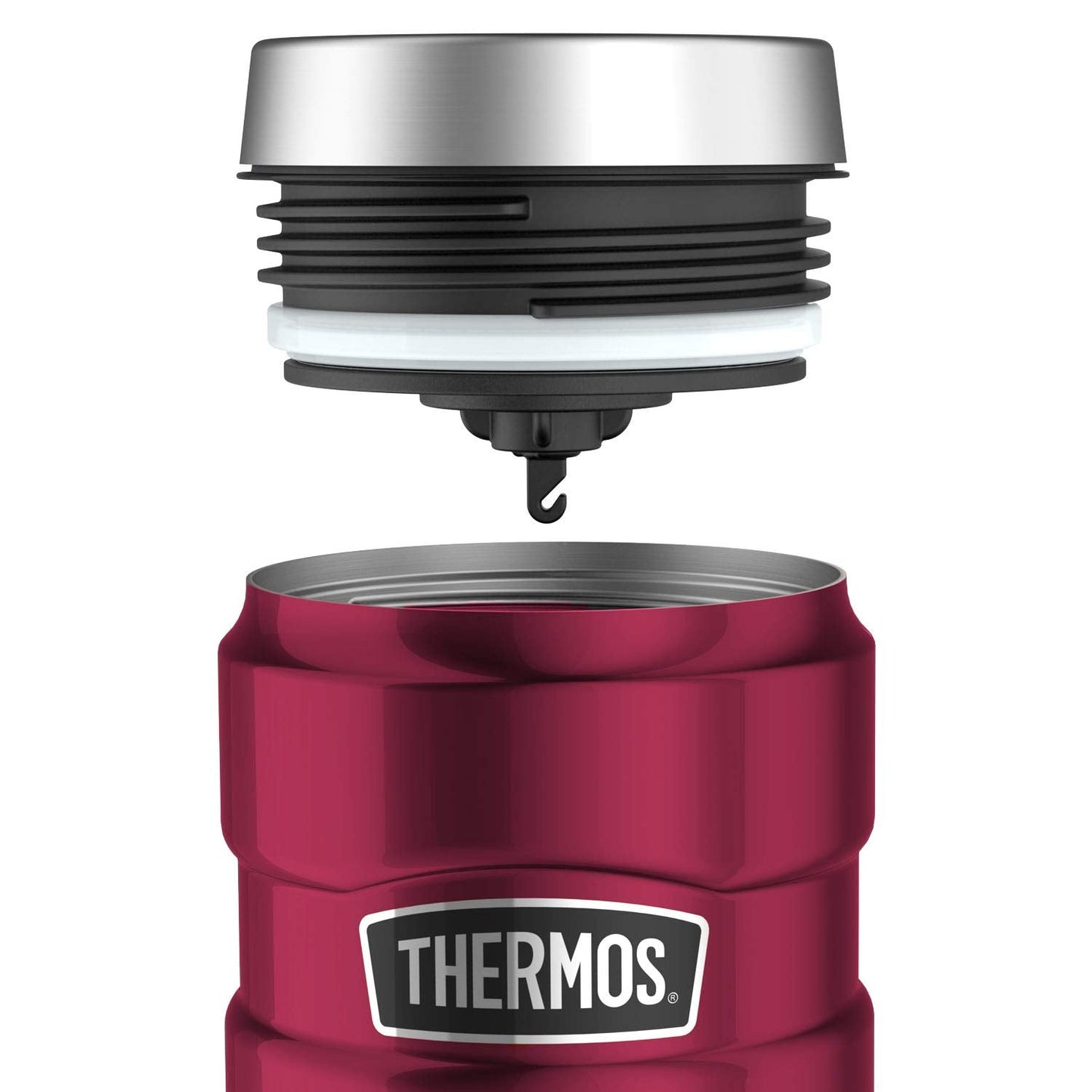 Thermos 161534 Stainless King Travel Tumbler, Raspberry, 470 ml, 1 Count (Pack of 1)