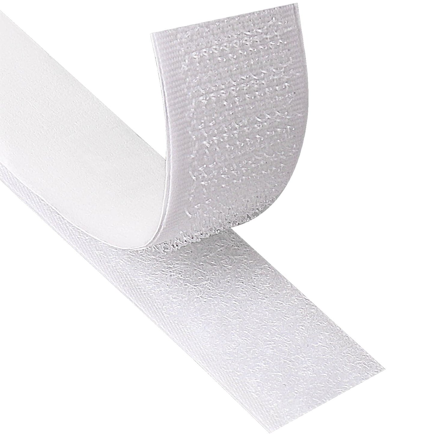 Blooven Hook and Loop Strip Tape 8 Meter Self Adhesive Sticky Back Fastening Tape 20mm Wide (20mm x 8m, White) 20mm x 8m