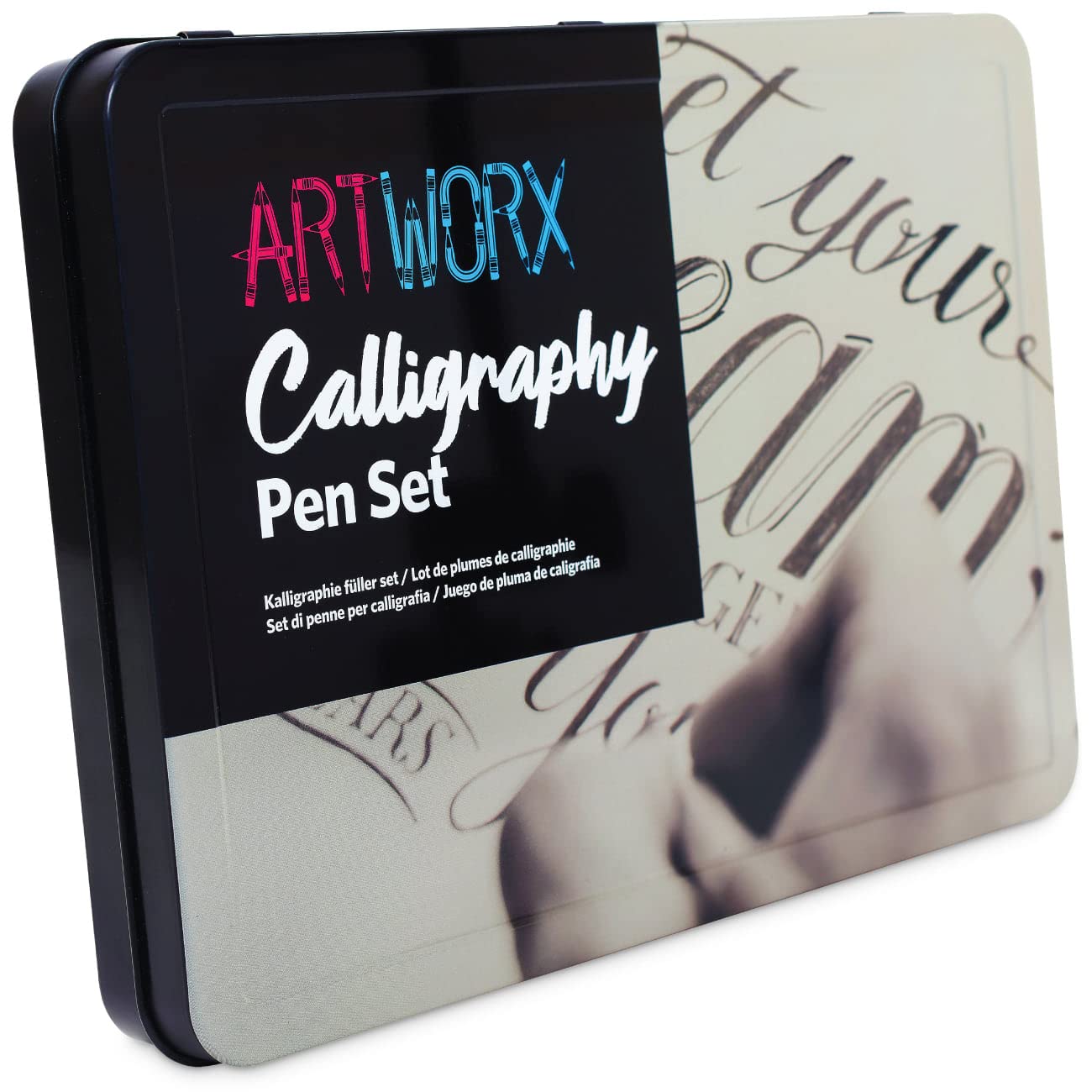 Artworx Calligraphy Pen Set - With Guide Book and Practice Paper - Caligraphy Beginners Set - Art and Crafts For Adults