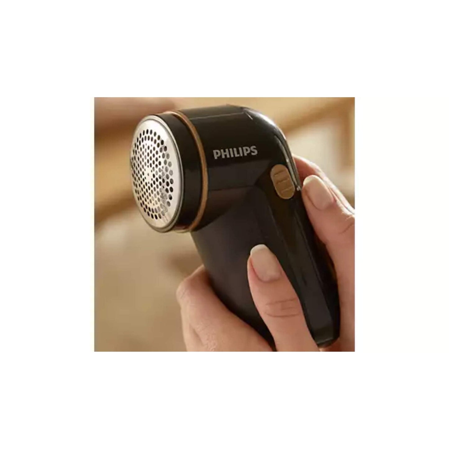 PHILIPS Fabric Shaver, Black, Pack of 1 Battery Operated Black-gold