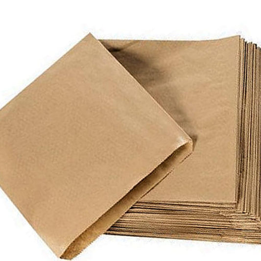 Requisite Needs Large Kraft Paper (7 x 7) Brown SOS Food Carrier Bags Food/Sweet/Fruit/Popcorn Bags - ECO Friendly (Pack of 100) Pack of 100