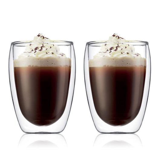 Bodum 4559-10 PAVINA Double Walled Thermo Glasses, 0.35 L, 12 oz, Pair 0.35 Litre