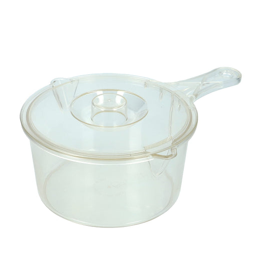 KitchenCraft Microwave Saucepan and Lid, BPA-Free Plastic Microwave Saucepan, 900 ml, Transparent Single