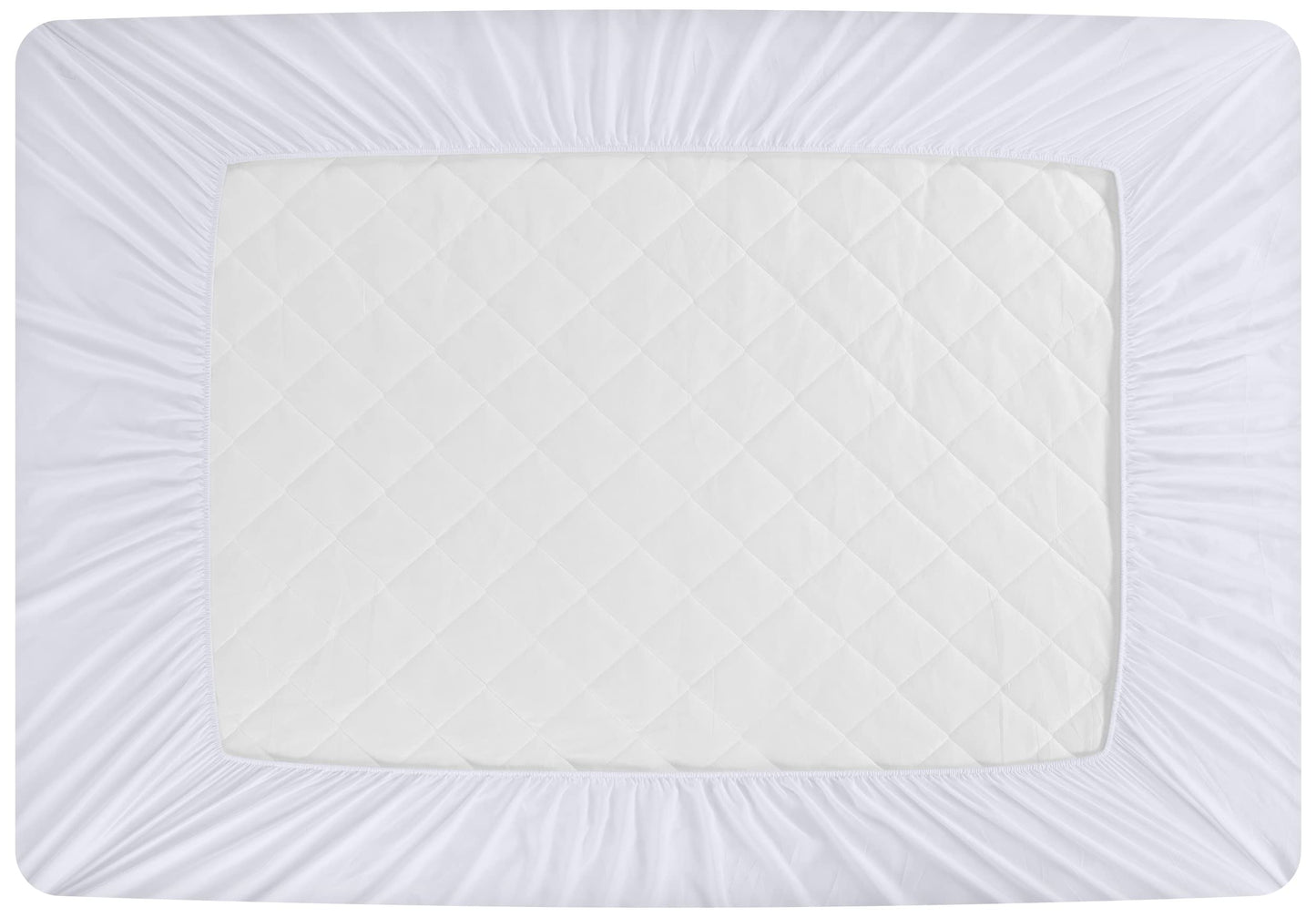 Utopia Bedding Quilted Mattress Protector Double 135x190 cm, Breathable Mattress Topper, Mattress Pad Stretches up to 38 CM, Deep Fitted Mattress Cover (White) White Double - 135x190+38 cm