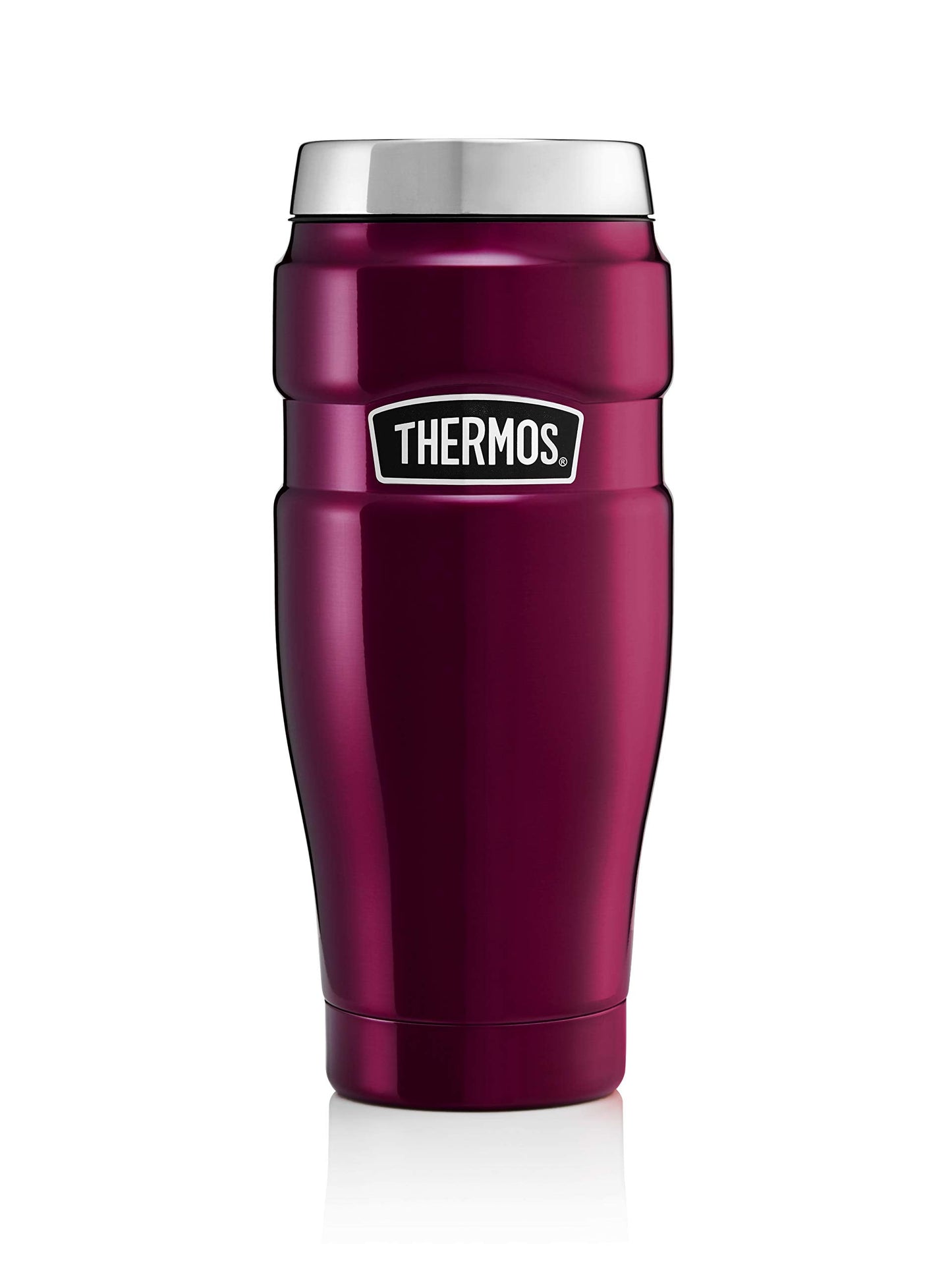 Thermos 161534 Stainless King Travel Tumbler, Raspberry, 470 ml, 1 Count (Pack of 1)