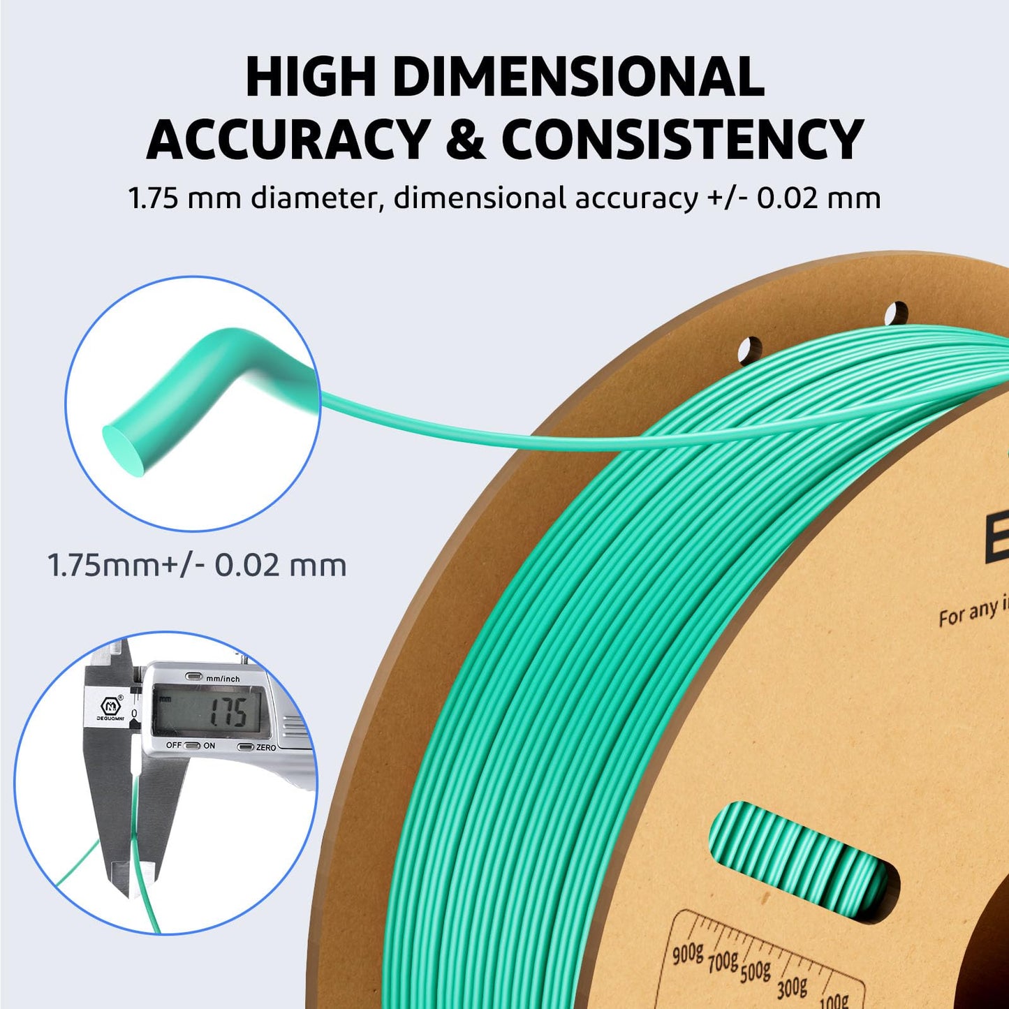 ELEGOO PLA+ Filament 1.75mm Black 2KG, PLA Plus Tougher and Stronger 3D Printer Filament, Dimensional Accuracy +/- 0.02mm, 2 Pack 1kg Cardboard Spool(2.2lbs) for Most FDM 3D Printers 2*1kg Black PLA+