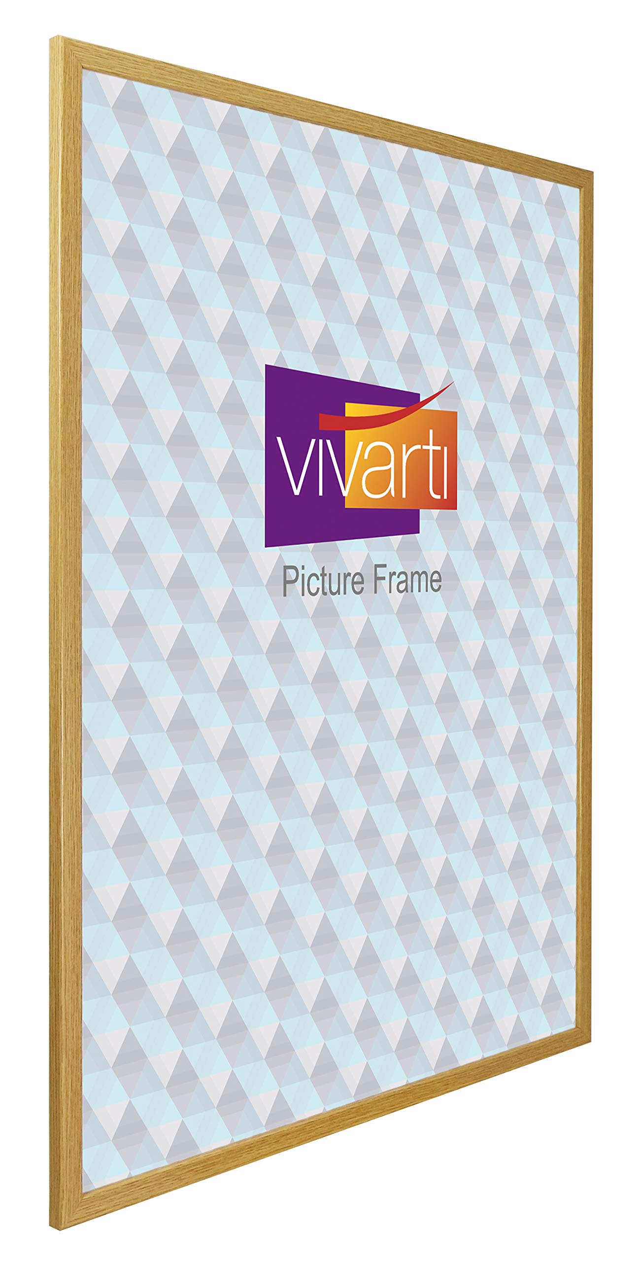 Vivarti Thin Oak Finish Picture Frame, A1 Size, 59.4 x 84 cm - A1 Frame - Photo Frame - 59.4x84 Frame Oak with Clear Styrene Sheet & Wall Mounted Hook – 59.4 x 84 cm