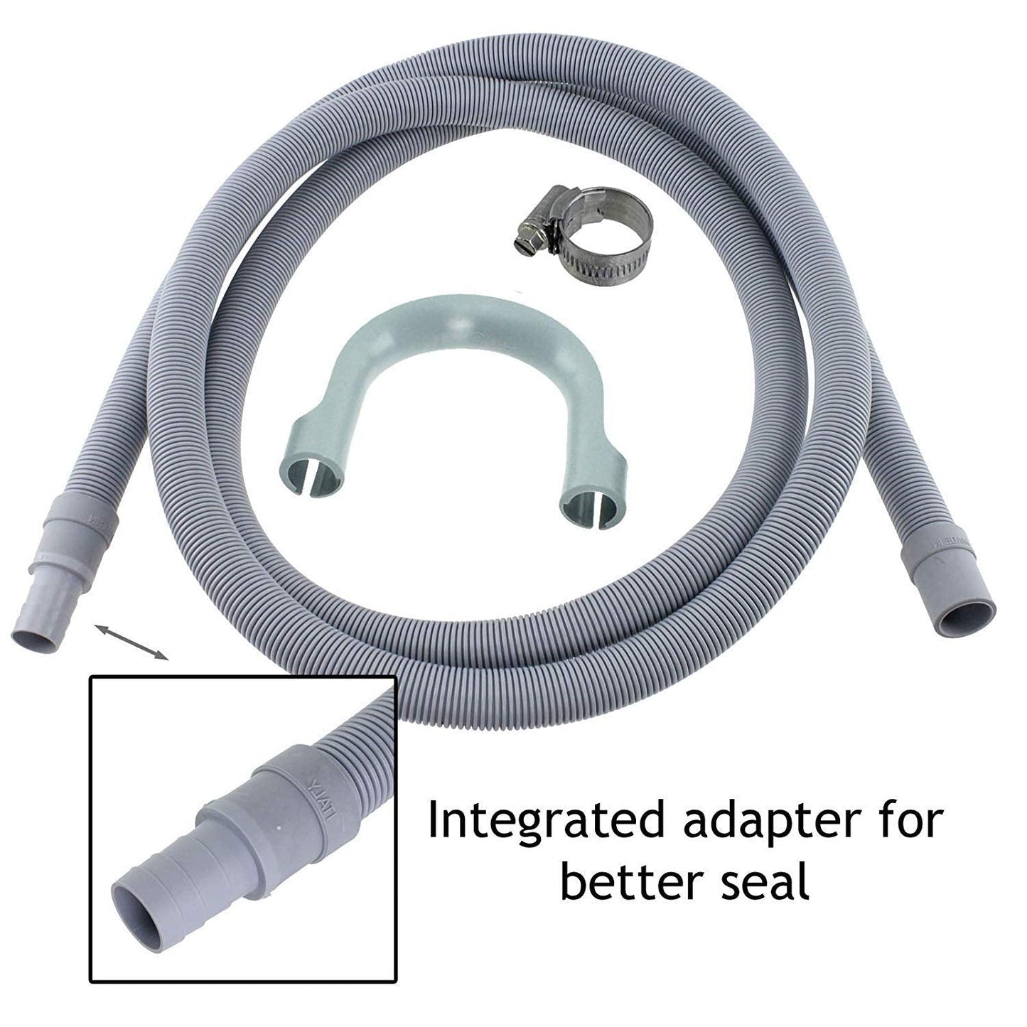 SPARES2GO Universal Cold Water Fill Long 3.5m Inlet Pipe + 2.5m Drain Hose Extension Kit