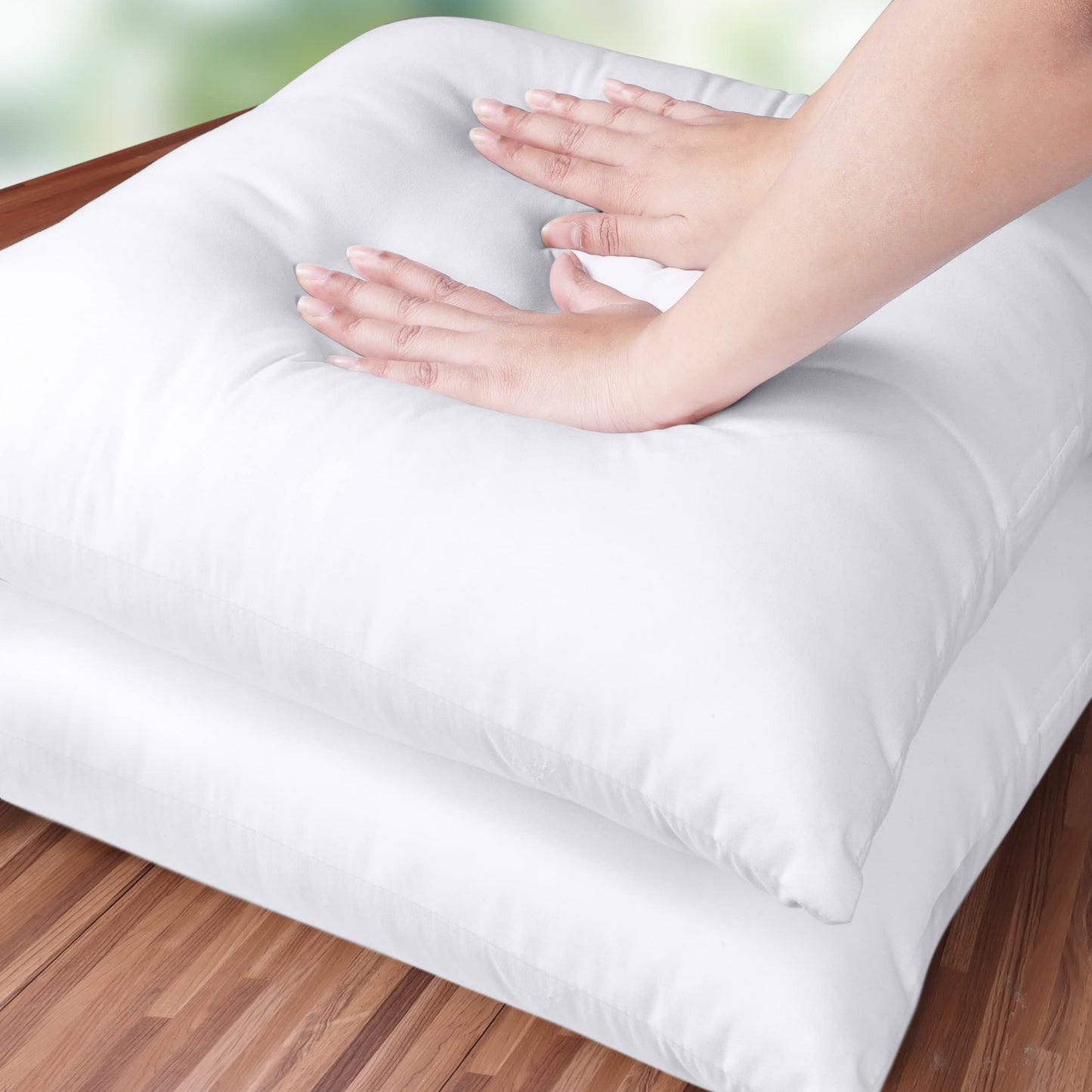 Utopia Bedding Cushion Inner Pads (Pack of 2), 45 x 45 cm (18" x 18") Cushion Stuffer Inserts, Hollowfibre Pillows (White) 45x45 cm (Pack of 2)