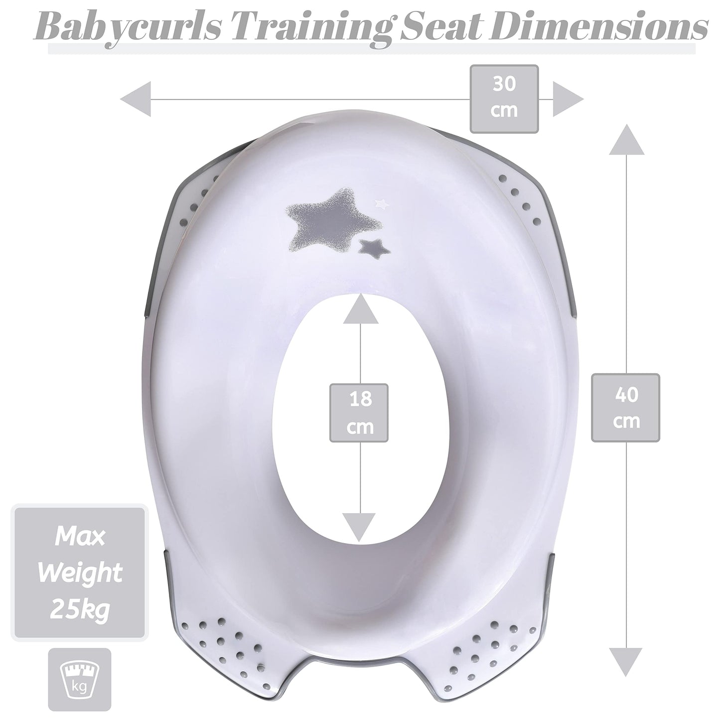 Babycurls Little Journey Toilet Training Kids Non Slip Up Step Stool + Toilet Training Seat Combo Unisex White for Safe Toddler Loo Potty Training in The Bathroom and Home