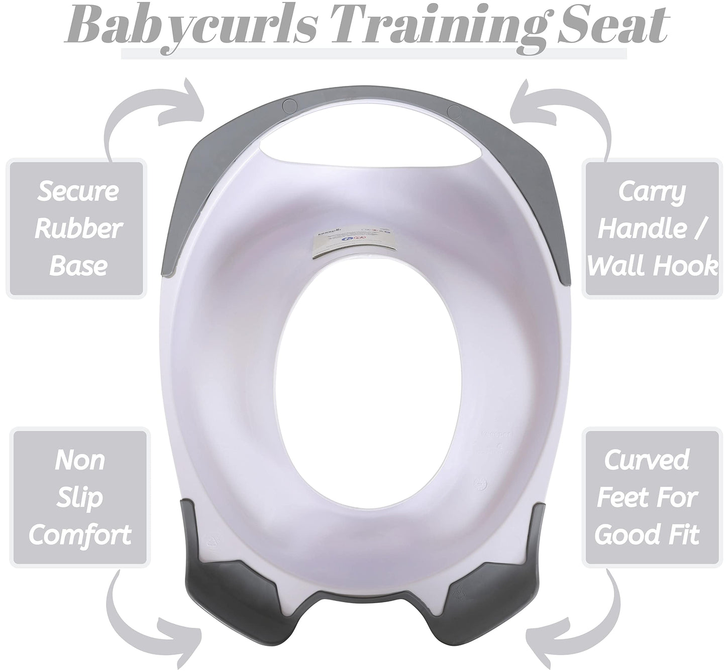 Babycurls Little Journey Toilet Training Kids Non Slip Up Step Stool + Toilet Training Seat Combo Unisex White for Safe Toddler Loo Potty Training in The Bathroom and Home