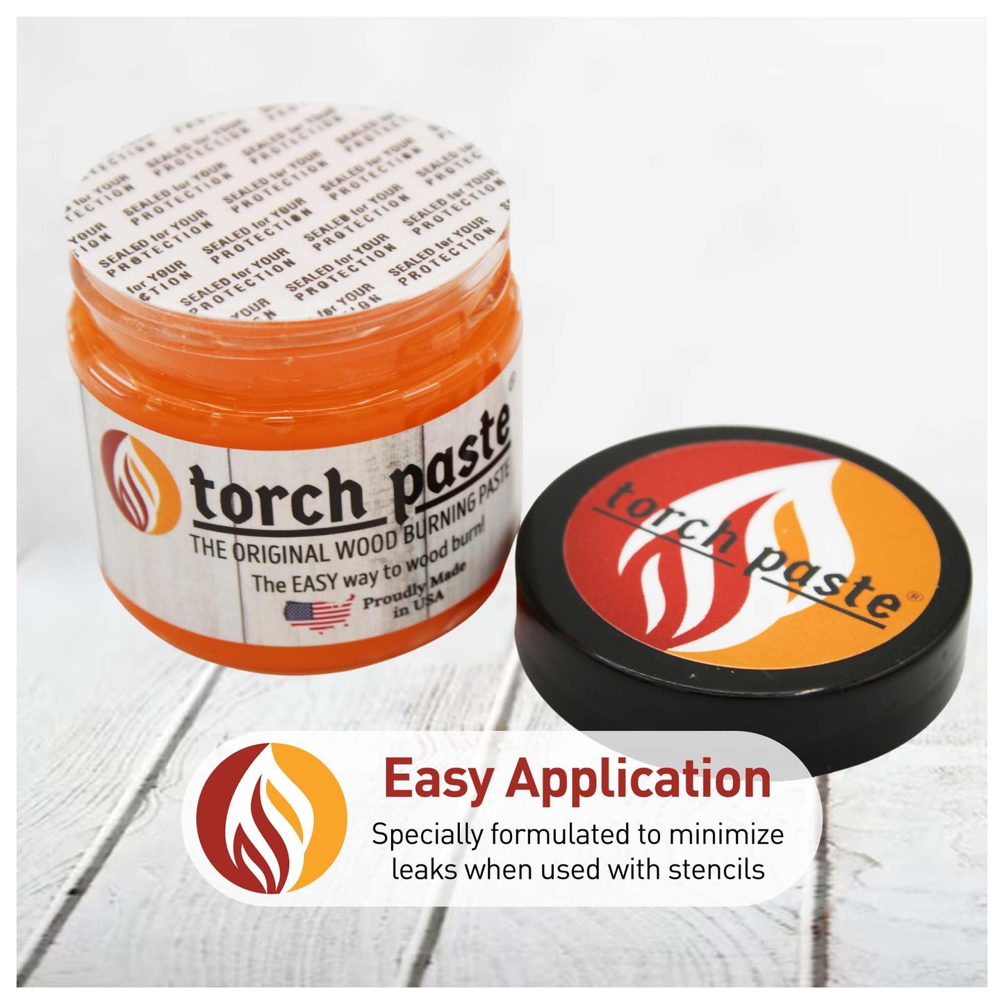 Torch Paste - The Original Wood Burning Paste Since 2020 | Lab Tested & ASTM D-4236 Certified | Non Toxic | Use on Wood, Card Stock, Canvas, Denim & More | Easy Application, 3 OZ