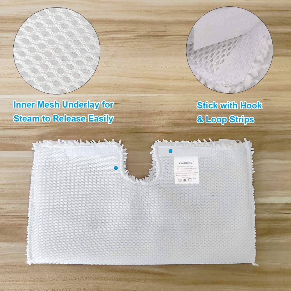 Fushing Household Microfiber Replacement Cleaning Pads for Shark Steam Pocket Mops S3500 series,S2901,S2902,S3455K,S3501,S3550,S3601,S3801,S3901,S4601,S4701,S4701D (3 Pcs) 3 Pcs