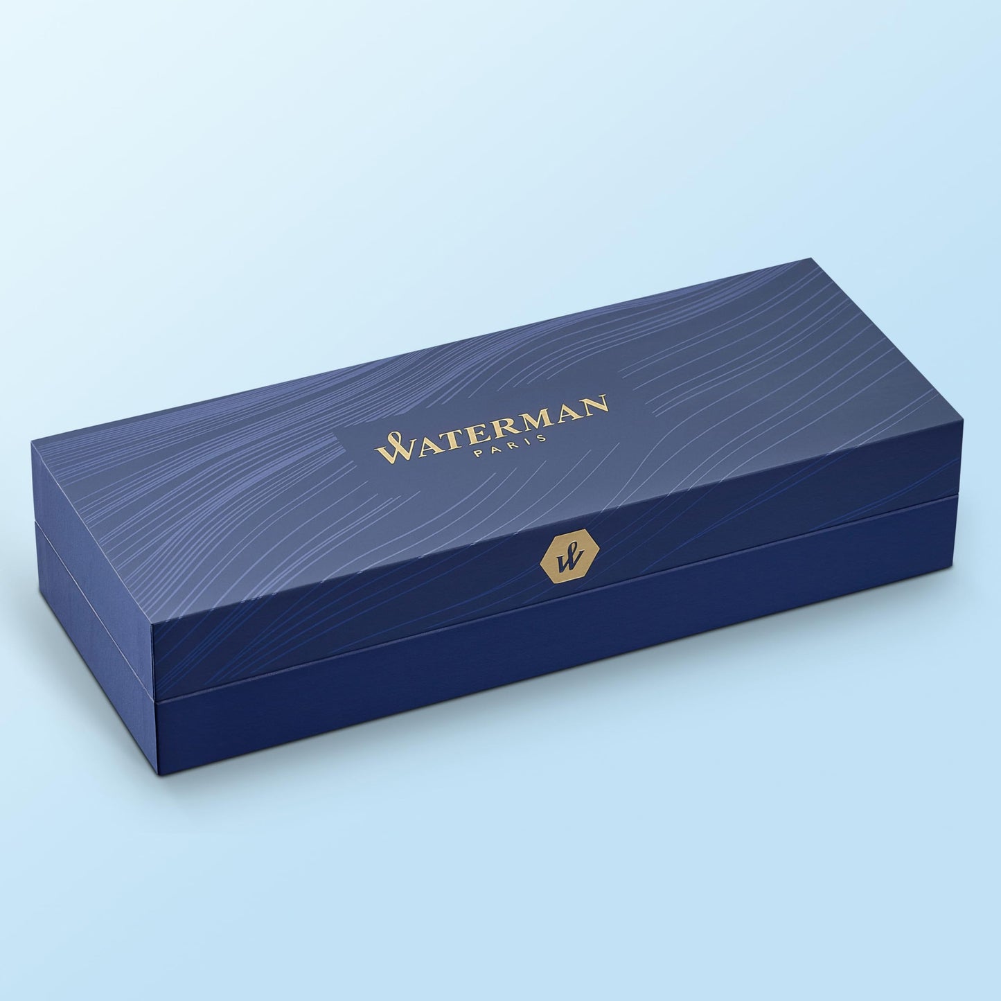 Waterman Hemisphere Ballpoint Pen | Gloss Black with Chrome Trim | Medium Point | Blue Ink | Gift Box Hémisphère