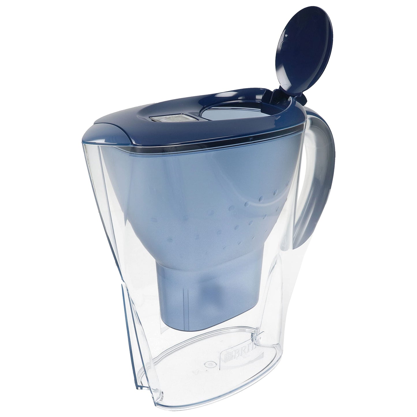 BRITA Marella fridge water filter jug for reduction of chlorine, limescale and impurities, Includes 1 x MAXTRA+ filter cartridges, 2.4L -Blue Maxtra + Blue