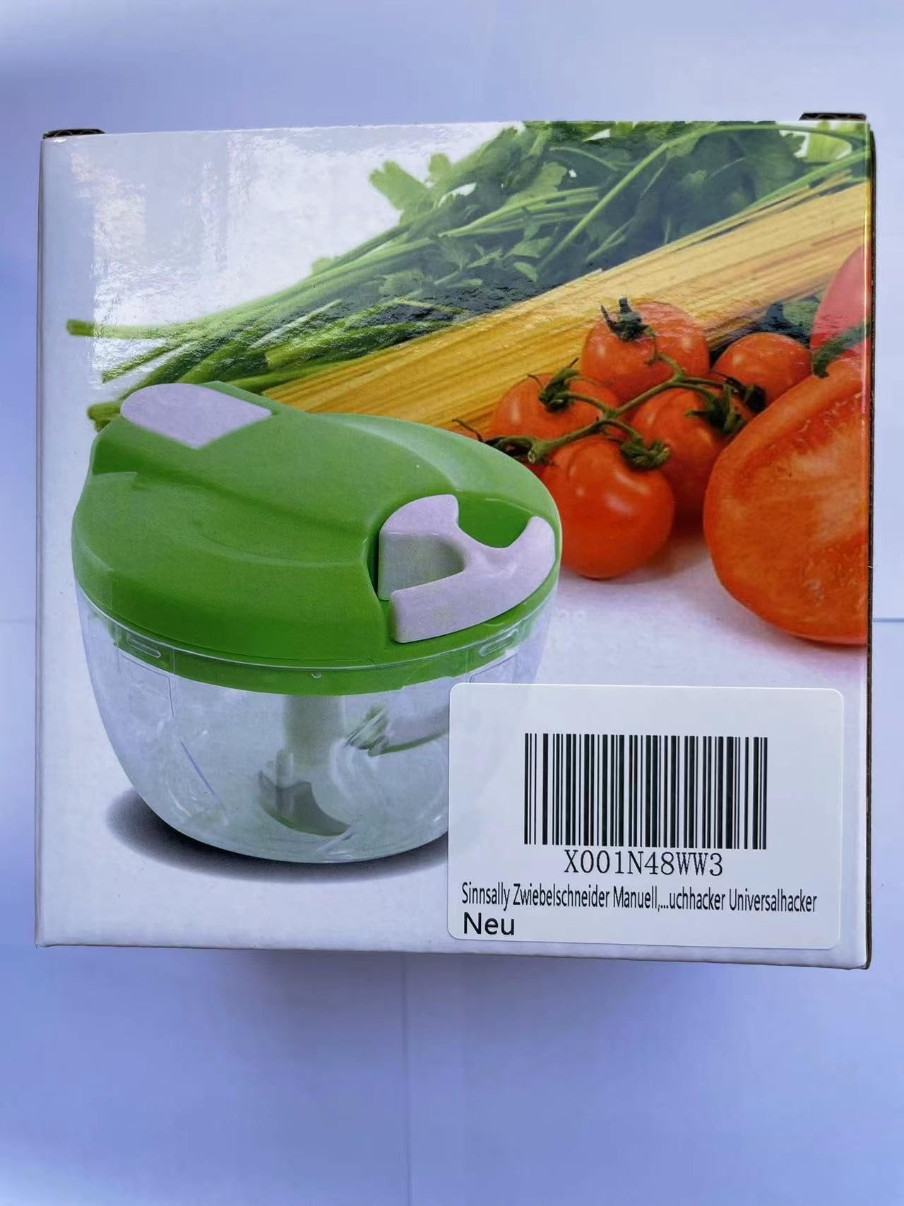 Manual Food Chopper,Sinnsally Manual Food Processor Vegetable Chopper,Kitchen Hand Food Shredder,Onion Slicer Cutter Dicer Grinder,Garlic Chopper Press,Blender Chopping Onions(520ML) 520ml