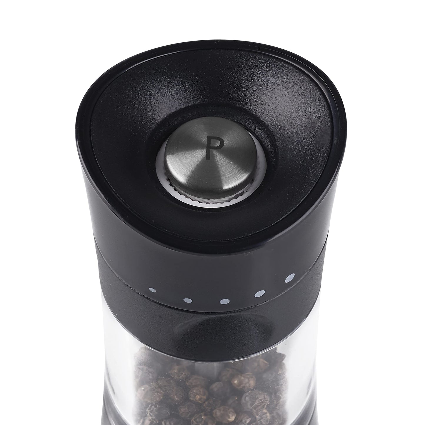 Cole & Mason Harrogate Black Salt and Pepper Grinder Set, Adjustable Ceramic Mechanism, Inverta, ABS Plastic, 154 mm, Gift Set, Includes 2 x Salt and Pepper Mills Mill Set