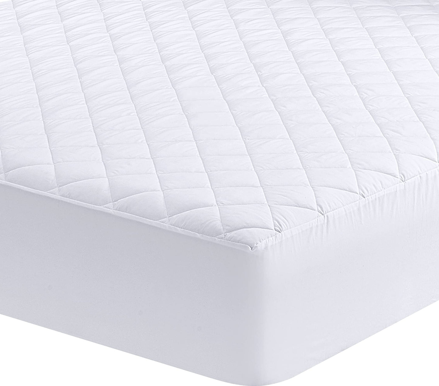 Utopia Bedding Quilted Mattress Protector Double 135x190 cm, Breathable Mattress Topper, Mattress Pad Stretches up to 38 CM, Deep Fitted Mattress Cover (White) White Double - 135x190+38 cm