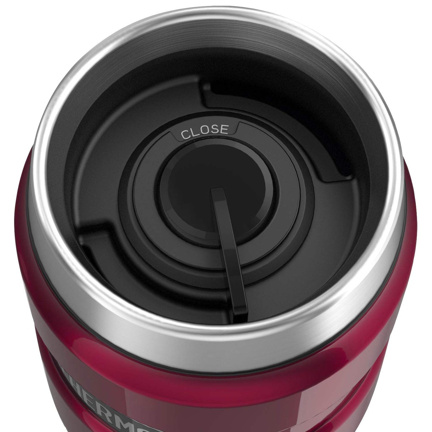 Thermos 161534 Stainless King Travel Tumbler, Raspberry, 470 ml, 1 Count (Pack of 1)